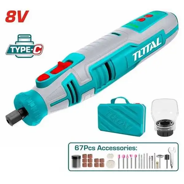 8V Máy mài khuôn 3.2mm dùng pin Total TMGLI0801