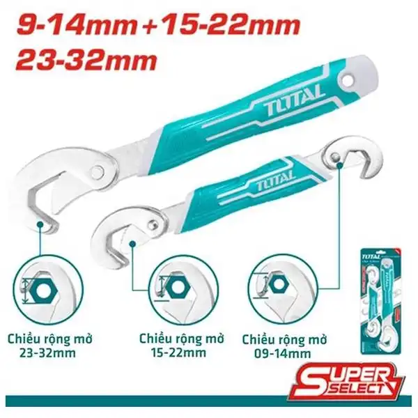9-32mm Mỏ lết đa năng 2 chi tiết Total TBWS09328