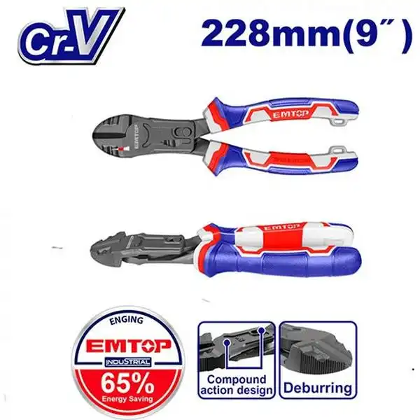 9 inch Kìm cắt cao cấp trợ lực 65% Emtop EPLRCD0951