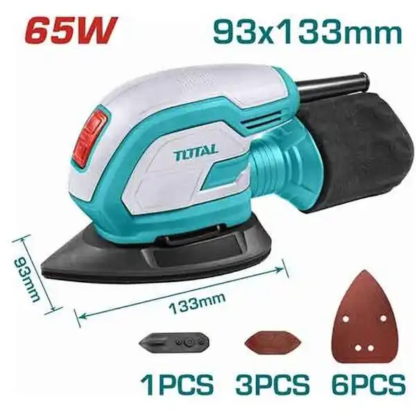 93x133mm Máy chà nhám 65W Total TMS6505