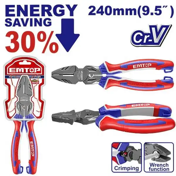 9.5 inch Kìm điện cao cấp Emtop EPLRC0921
