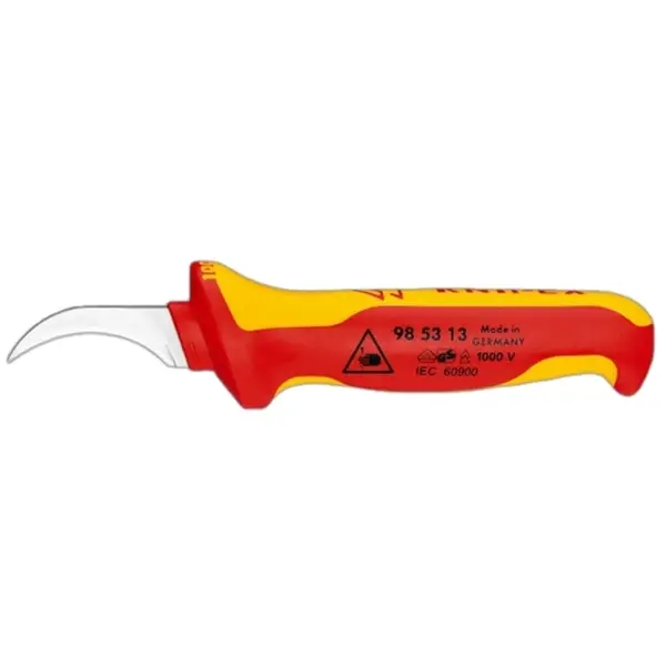 98 53 13 Knipex Dao tách vỏ cáp lưỡi 50 mm, cán cách điện VDE