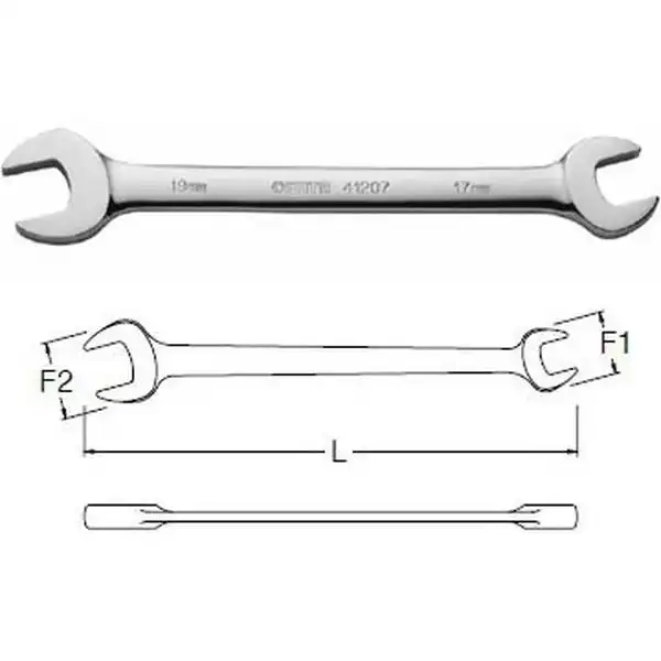 9x11mm Cờ lê 2 vòng miệng mở Sata 41-217 (41217)