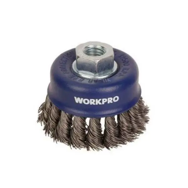 Bàn chải cốc có đai ốc M10x1.5 75mm Workpro WP407041