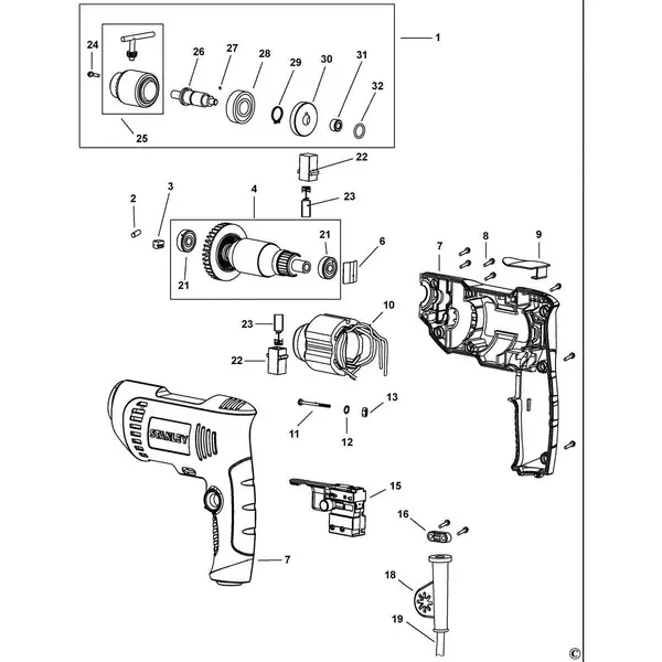 Bánh Răng Máy Khoan Sdr3006 Stanley 5170018-04