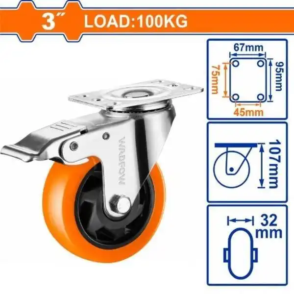 Bánh xe đẩy cố định 3 inch WADFOW - WJL2331