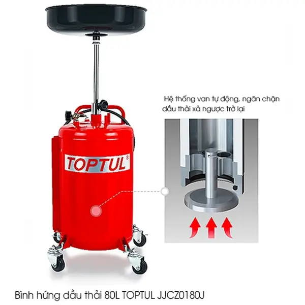 Bình hứng dầu thải 80L TOPTUL JJCZ0180J