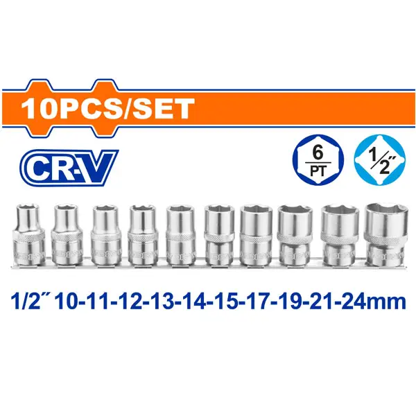 Bộ 10 đầu tuýp 1/2 inch WadFow WST2410
