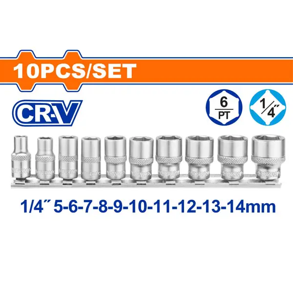 Bộ 10 đầu tuýp 1/4 inch WadFow WST4410