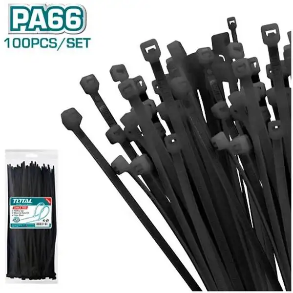 Bộ 100 dây rút nhựa đen 100x2.5mm THTCTB10025 TOTAL