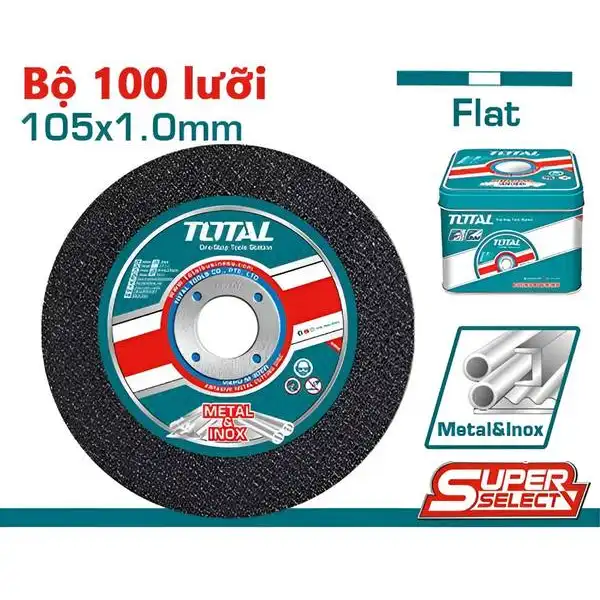Bộ 100 đĩa cắt kim loại 105mm TAC210105100 TOTAL