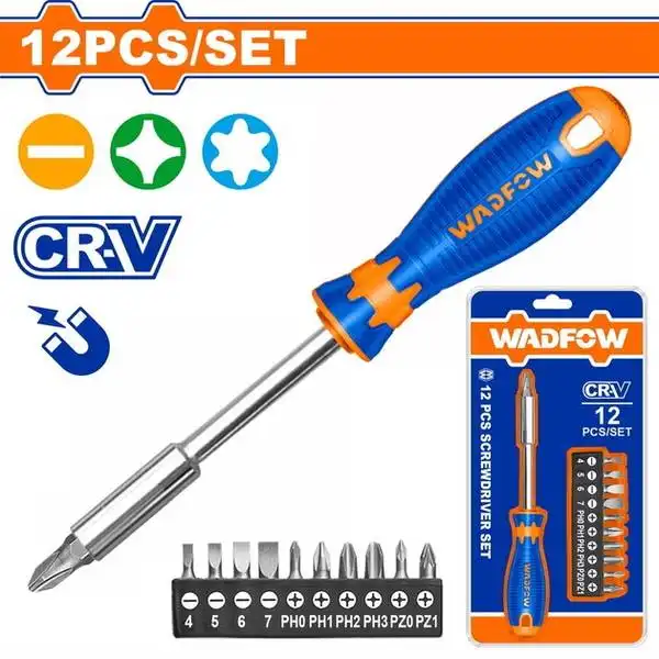 Bộ 12 Món Tua Vít Và Mũi Vít WSS1612 WADFOW