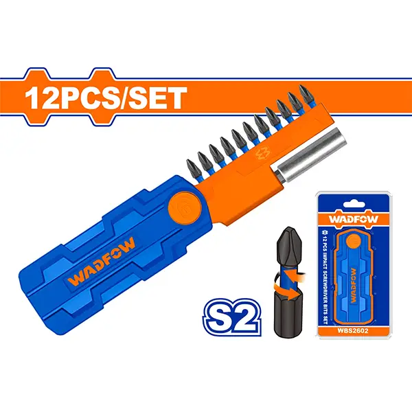 Bộ 12 mũi bắt vít từ đóng Wadfow WBS2602