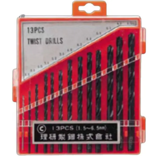 Bộ 13 mũi khoan thép gió HSS 1.5~6.5mm Riken