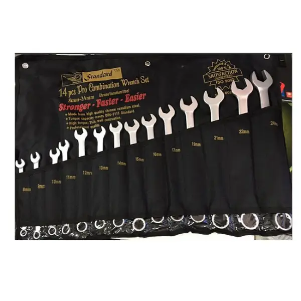 Bộ 14 cờ lê vòng miệng Standard 24003581 8-24mm
