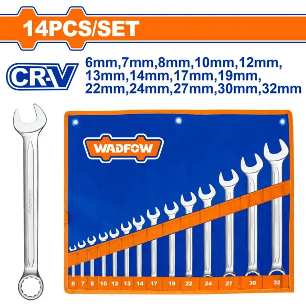 Bộ 14 cờ lê vòng miệng WadFow WSP1M14