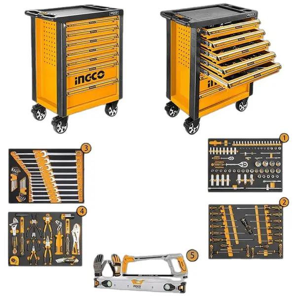 BỘ 162 CÔNG CỤ TRONG TỦ KÉO 4 NGĂN INGCO HTCS271621