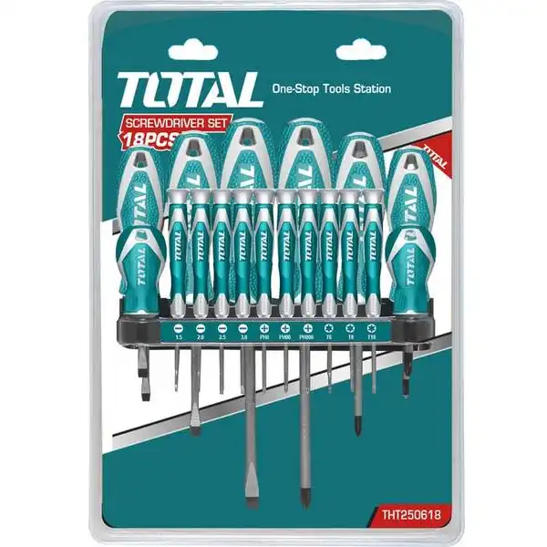 Bộ 18 tua vít THT250618 TOTAL