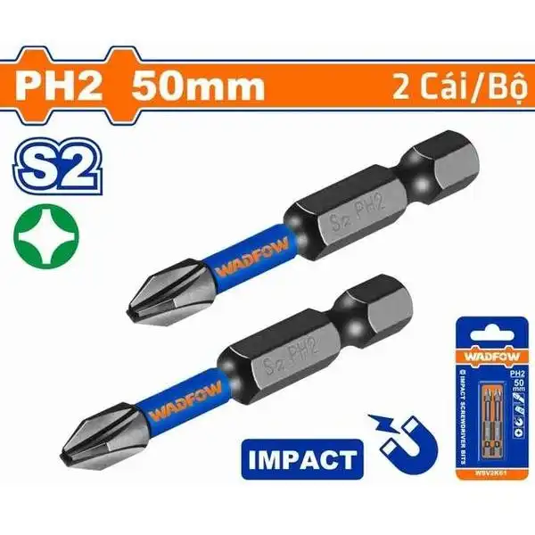 Bộ 2 Mũi Bắt Vít Đóng Ph2 50Mm WSV2K61 WADFOW