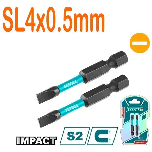 Bộ 2 mũi bắt vít SL4x0.5mm, 50mm TACIM71SL450 TOTAL