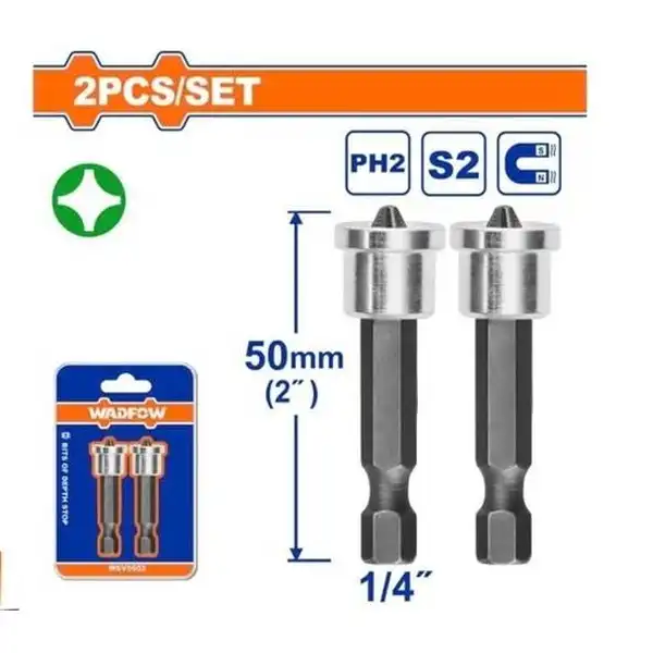 Bộ 2 Mũi Vít Bake Nối Dài Ph2X50Mm WSV5602 WADFOW