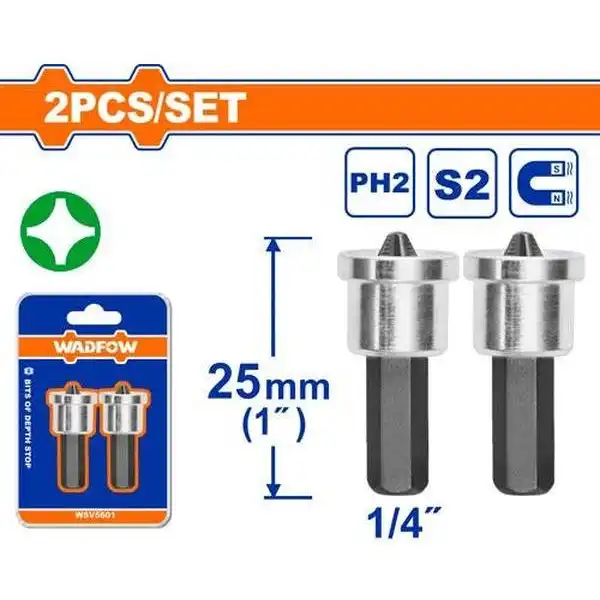Bộ 2 mũi vít nam châm WADFOW WSV5601