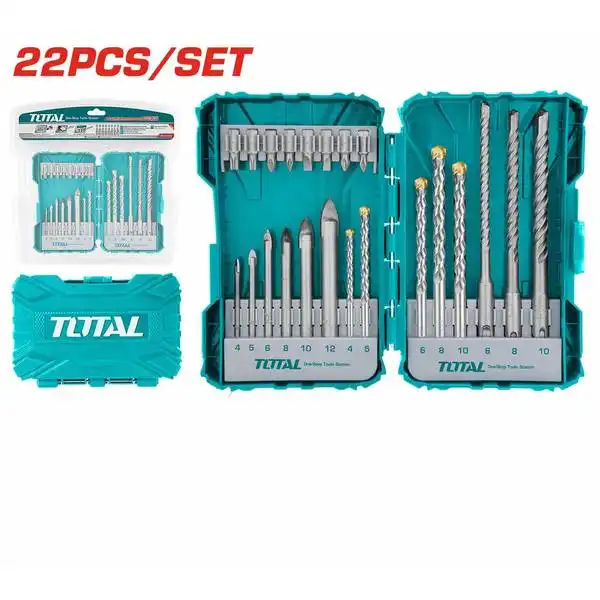 Bộ 22 mũi khoan và mũi bắt vít TACSDL12201 TOTAL