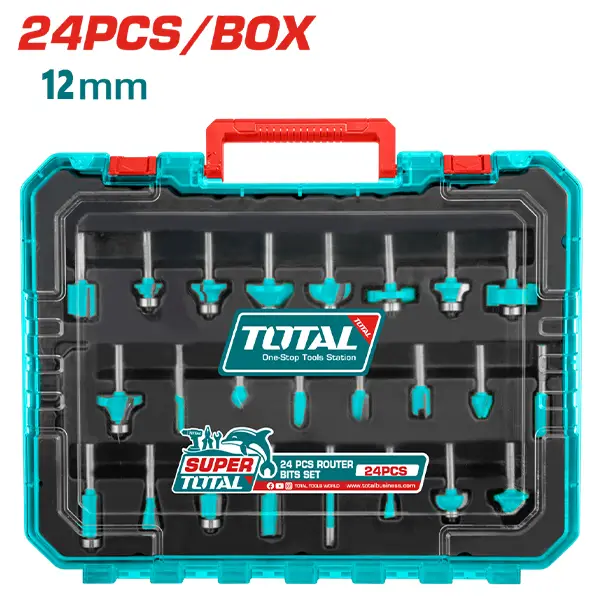 Bộ 24 mũi phay đuôi 12mm Total TACSR12412
