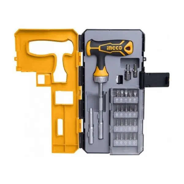 Bộ 25 tua vít tay cầm chữ T Ingco HKSDB0258