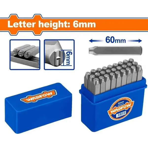 Bộ 27 Mũi Đột Chữ Cái 6Mm WCC9276 WADFOW
