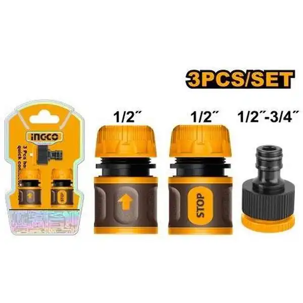 Bộ 3 Đầu Nối Nhanh Máy Xịt Rửa HHCS03122 INGCO