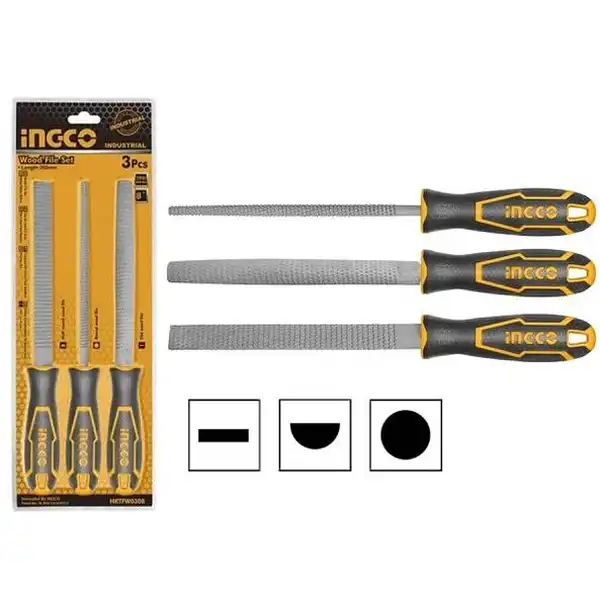 Bộ 3 Giũa Gỗ HKTFW0308 INGCO