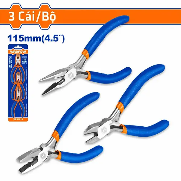 Bộ 3 Kìm mini 4.5 inch Wadfow WPS1613
