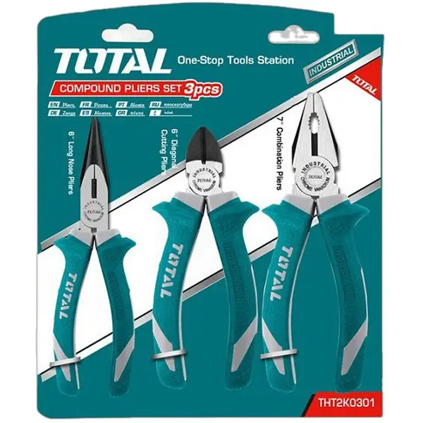 BỘ 3 Kìm RĂNG, Kìm CẮT, Kìm NHỌN TOTAL THT2K0301
