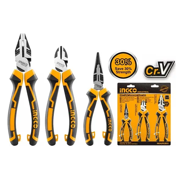 Bộ 3 Kìm răng, cắt và nhọn cao cấp Ingco HKHLPS2831