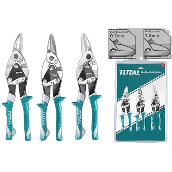 BỘ 3 KÉO CẮT TOLE 250MM TOTAL THT520106K