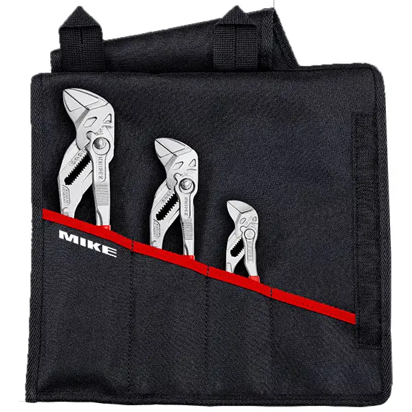Bộ 3 kìm mỏ lết Knipex 00 19 55 S6 – ngàm trượt, sản xuất tại Đức