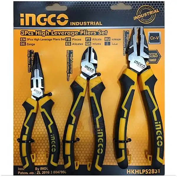 Bộ 3 kìm răng, cắt và nhọn cao cấp INGCO HKHLPS2831