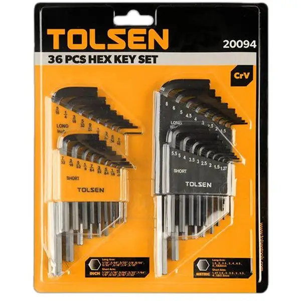 BỘ 36 LỤC GIÁC HỆ MET - INCH TOLSEN 20094