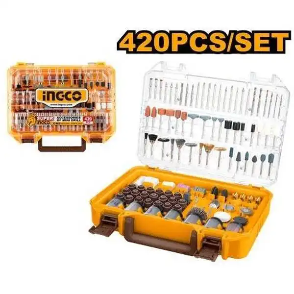 Bộ 420 Món Phụ Kiện Mài Mini AKMG4208 INGCO