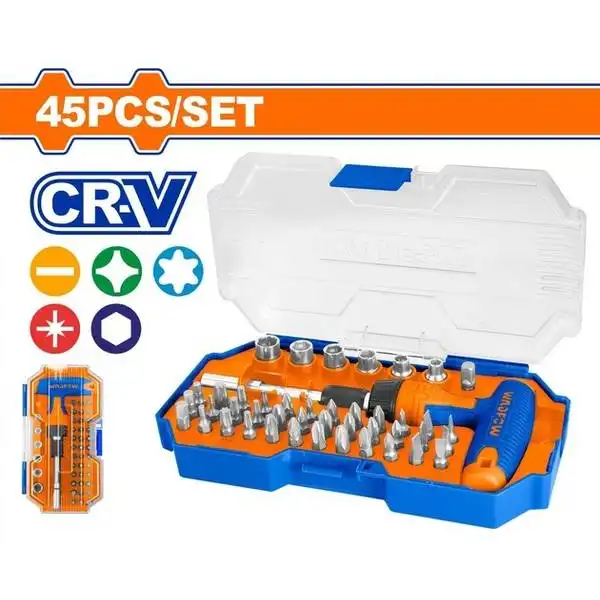 Bộ 45 Chi Tiết Bắt Vít Và Tay Vặn Chữ T WSS8B45 WADFOW
