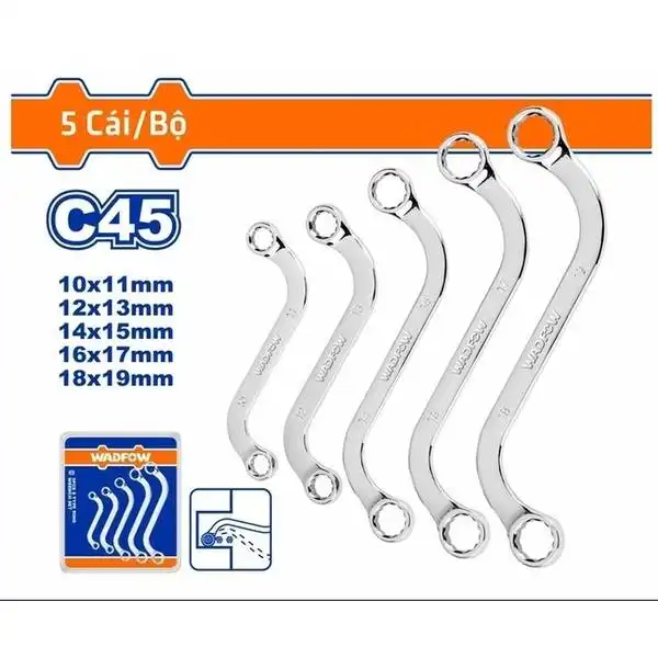 Bộ 5 Cờ Lê Hai Đầu Vòng Hình Chữ S WFR4405 WADFOW