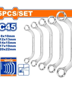 Bộ 5 cờ lê hai đầu vòng hình cung WadFow WFR3405