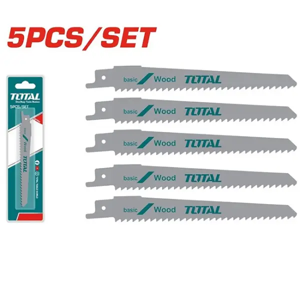 Bộ 5 lưỡi cưa kiếm 150mm cắt gỗ có đinh Total TRSB611D