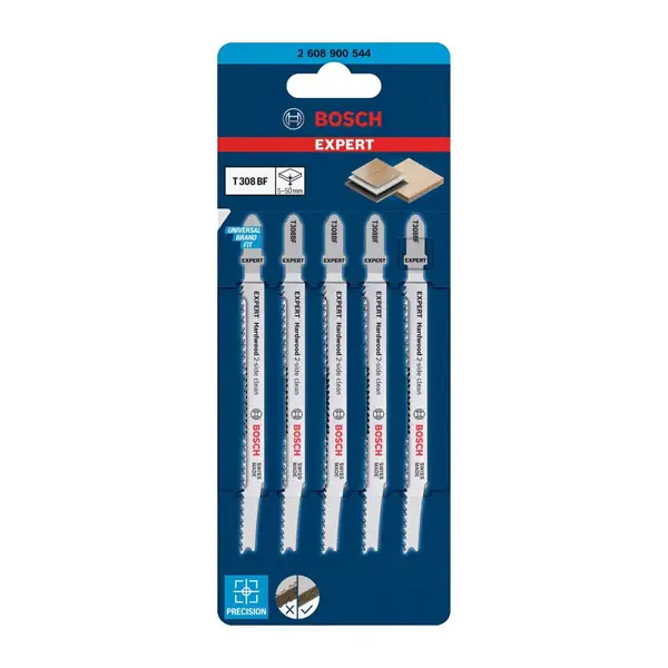 Bộ 5 lưỡi cưa lọng gỗ T 308 BF Bosch 2608900544