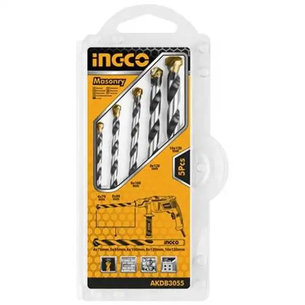 Bộ 5 Mũi Khoan Bê Tông Đuôi Trơn AKDB3055 INGCO