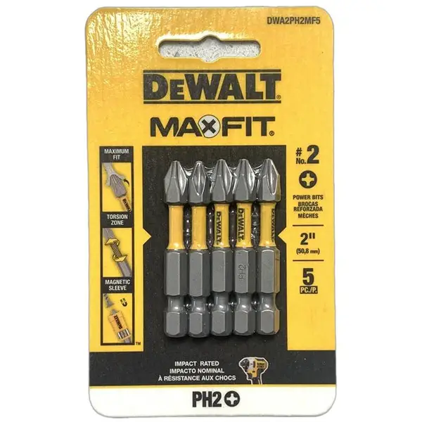 BỘ 5 MŨI VÍT DEWALT DWA2PH2MF5 PH2x50MM
