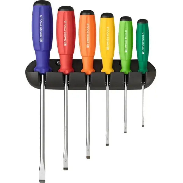 BỘ 6 CÂY TUA VÍT ĐẦU DẸP PB SWISS TOOLS TAY CẦM SWISSGRIP PB 8240.RB