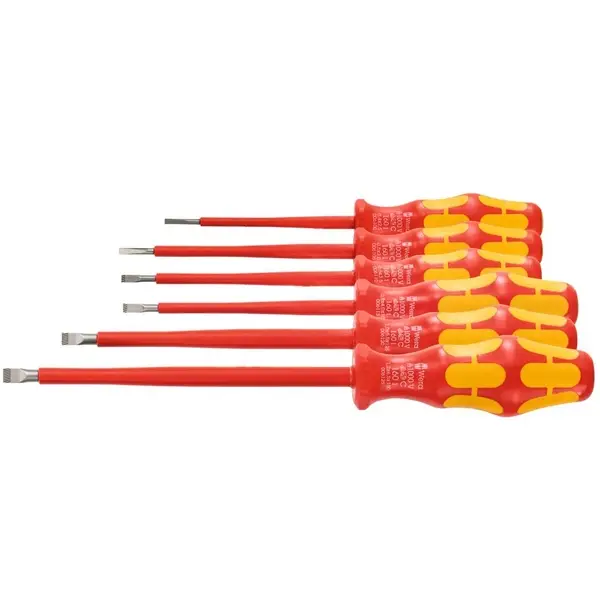 BỘ 6 CÂY TUA VÍT DẸP KRAFTFORM WERA CÁCH ĐIỆN 1000V ĐẦU LASERTIP 05258025001