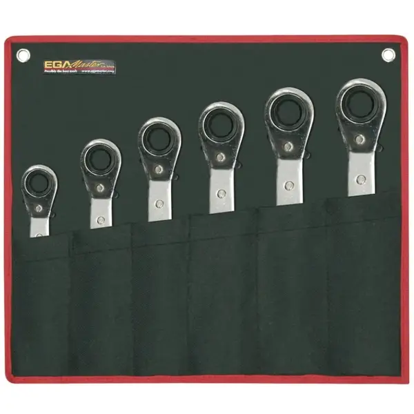 BỘ 6 CỜ LÊ 2 ĐẦU VÒNG TỰ ĐỘNG 8 - 21 MM THÂN NGHIÊNG OFFSET 20º EGA Master 68612